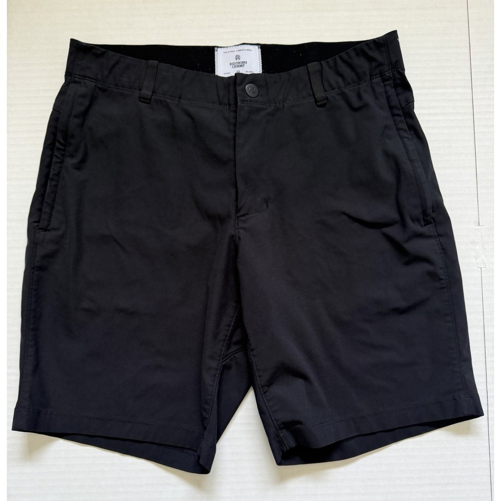 Reigning Champ Men's Golf Performance Tech Shorts Sz 32 Black Chino